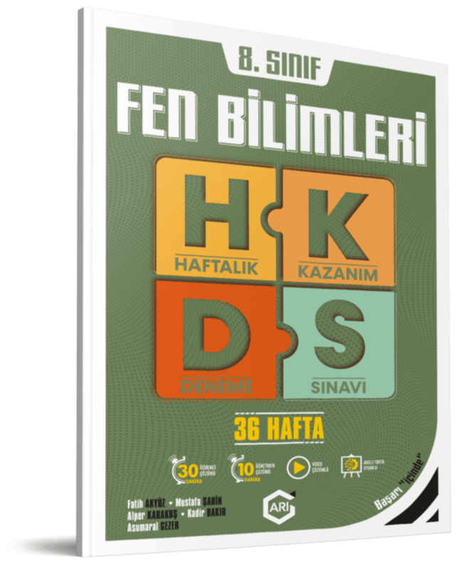 Resim  8. Sınıf Fen Bilimleri Arı Haftalık Kazanım Deneme
