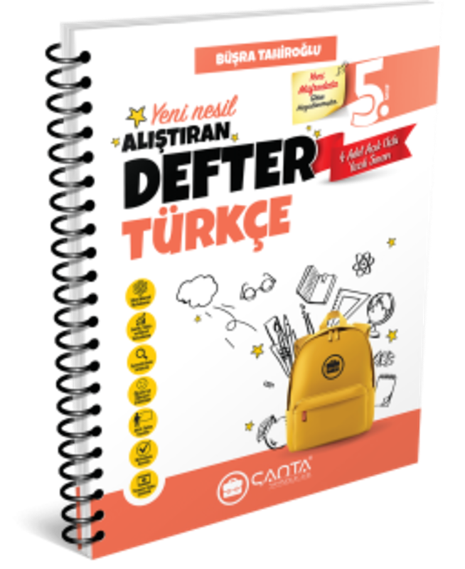 Resim Çanta 5.Sınıf Türkçe Alıştıran Defter