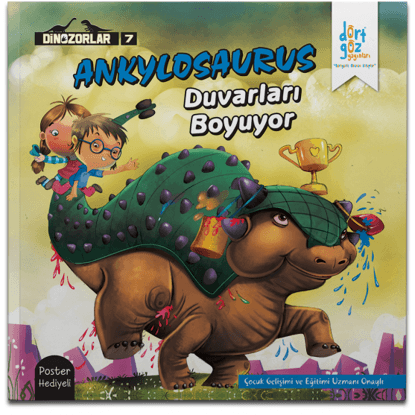 Dinozorlar Ankylosaurus Duvarı Boyuyor