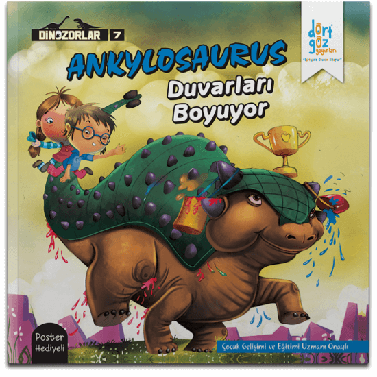 Dinozorlar Ankylosaurus Duvarı Boyuyor