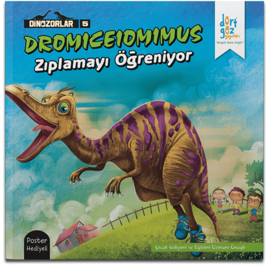 Dinozorlar Dromıceıomımusun Zıplamayı Öğreniyor resmi
