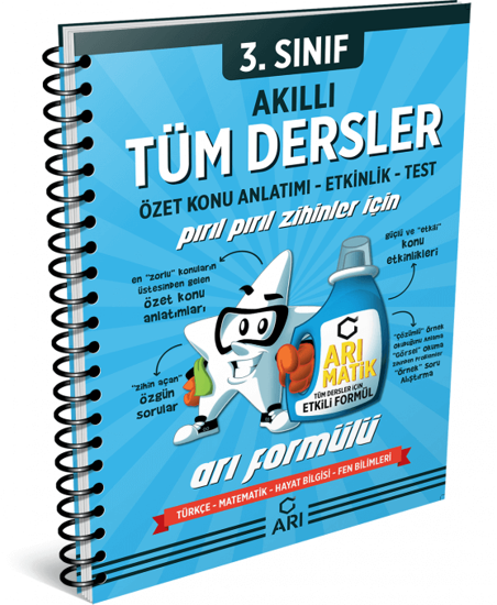 3 Sınıf Akıllı Tüm Dersler Defteri