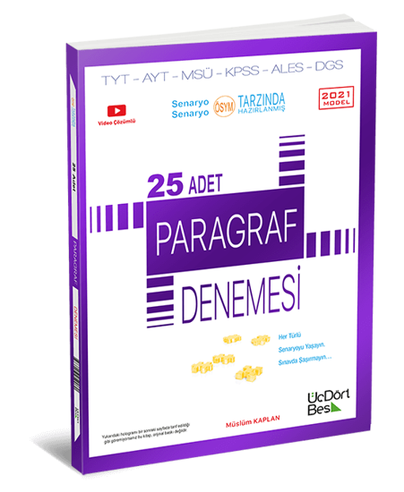 345 - PARAGRAF DENEME 25 ADET 2021 MODEL 