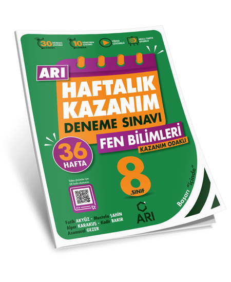 8 Sınıf Haftalık kazanım fen deneme sınavı 