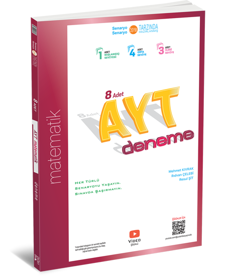 345 - AYT 8 li Matematik Deneme - GÜNCEL BASKI resmi