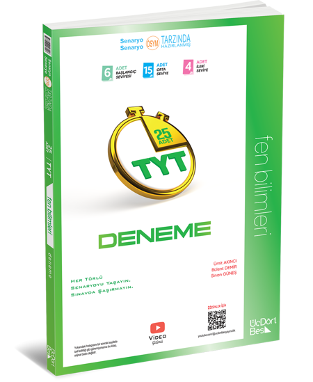 345 - TYT 25 li Fen Bilimleri Deneme -GÜNCEL BASKI resmi